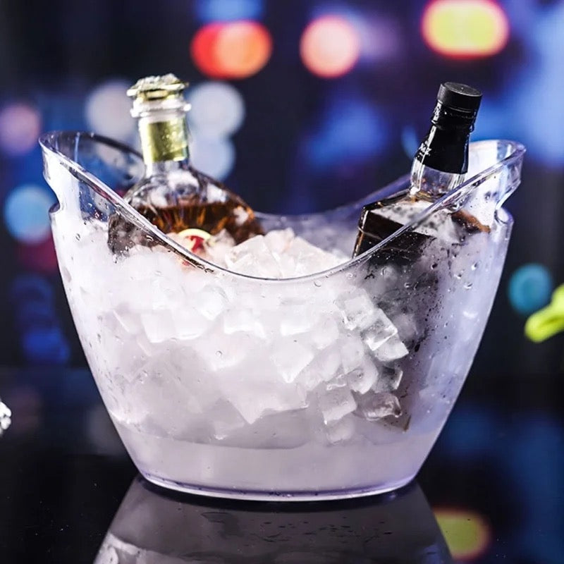 Flexible Plastic Oval Ice Bucket