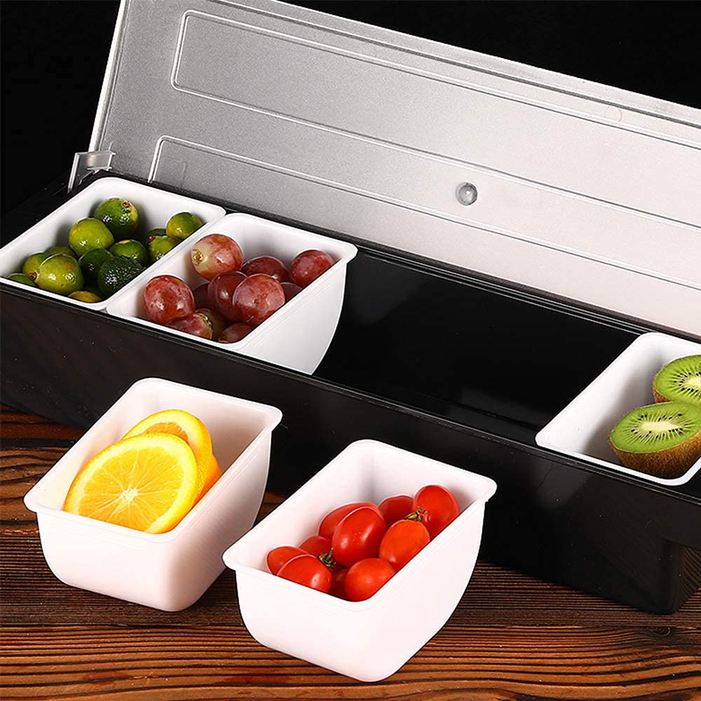 Plastic 6 Slot Condiment Box