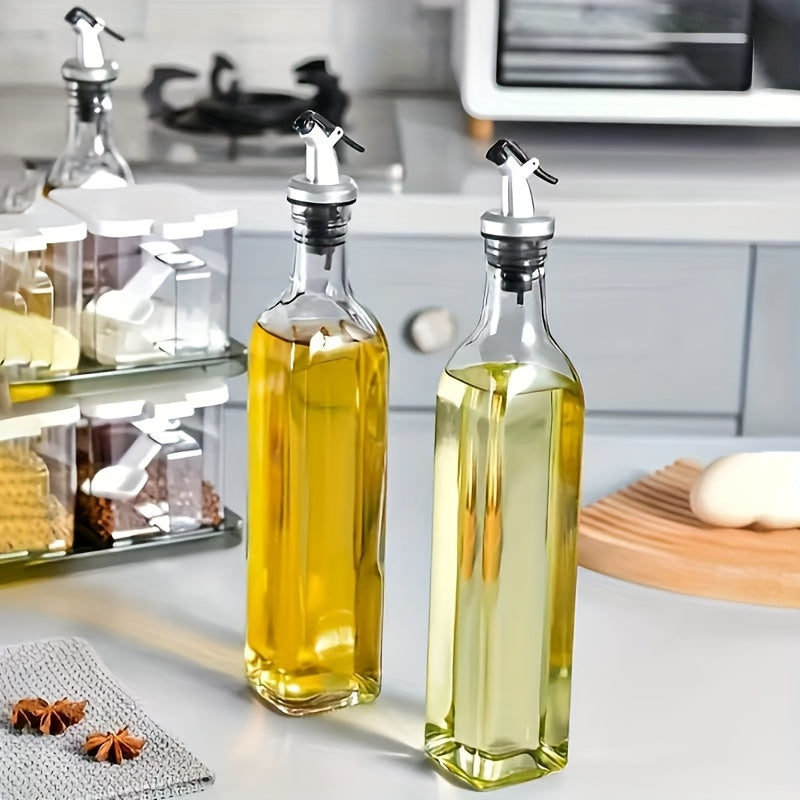Glass Oil & Vinegar Cruet 4Pc Set