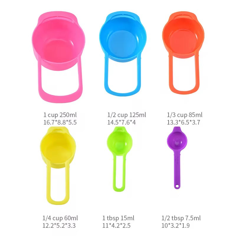 Plastic Stackable Measuring Cup & Spoon Set