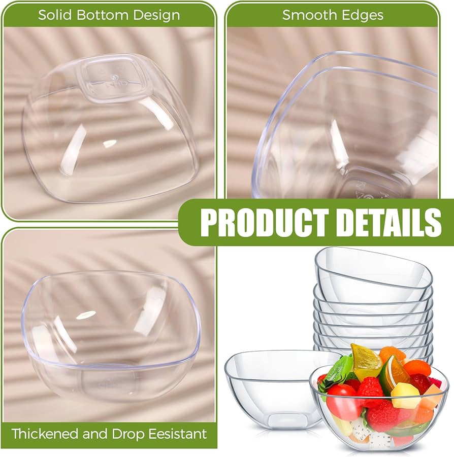 Plastic Snack Serving Cups 4pc Set