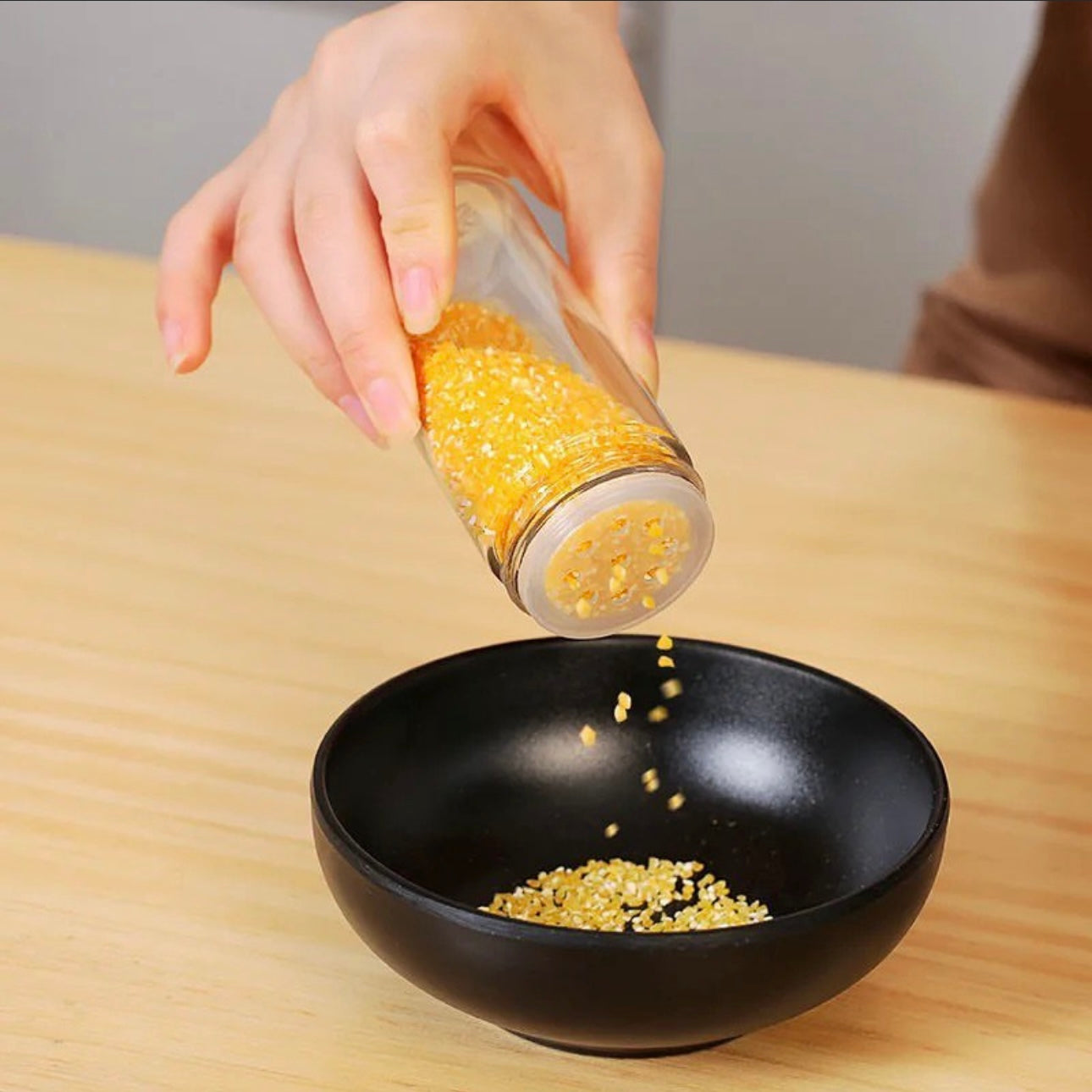 Round Glass Spice Jar