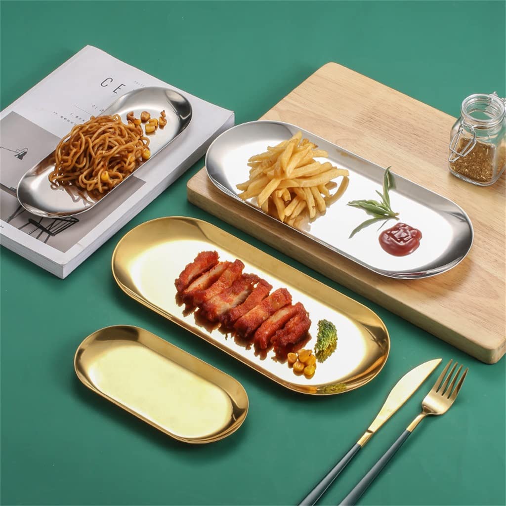 Stainless Steel Oval Serving Plate