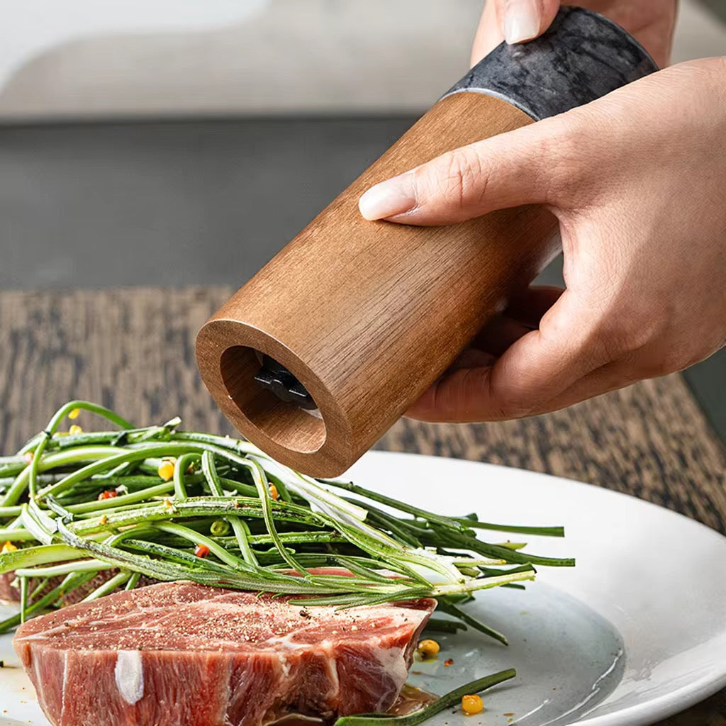 Acacia & Marble Pepper Grinder