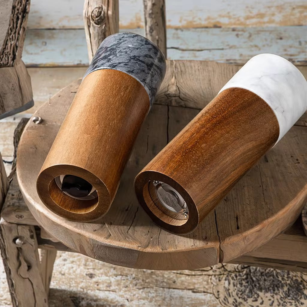 Acacia & Marble Pepper Grinder