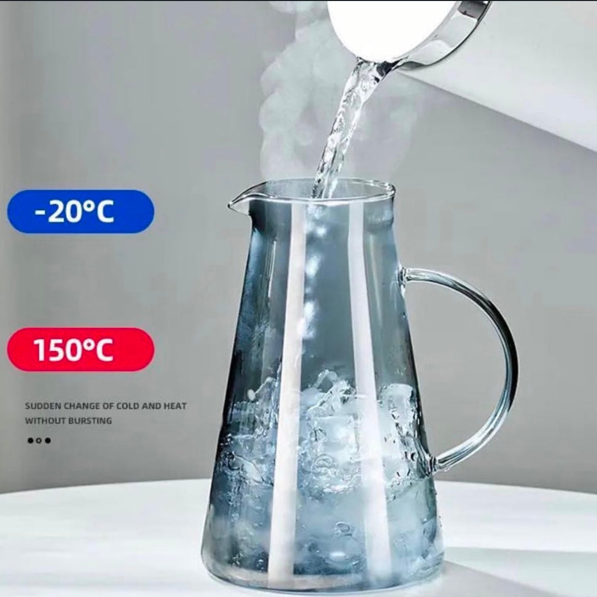 Glass Pitcher & 6 Cup Set