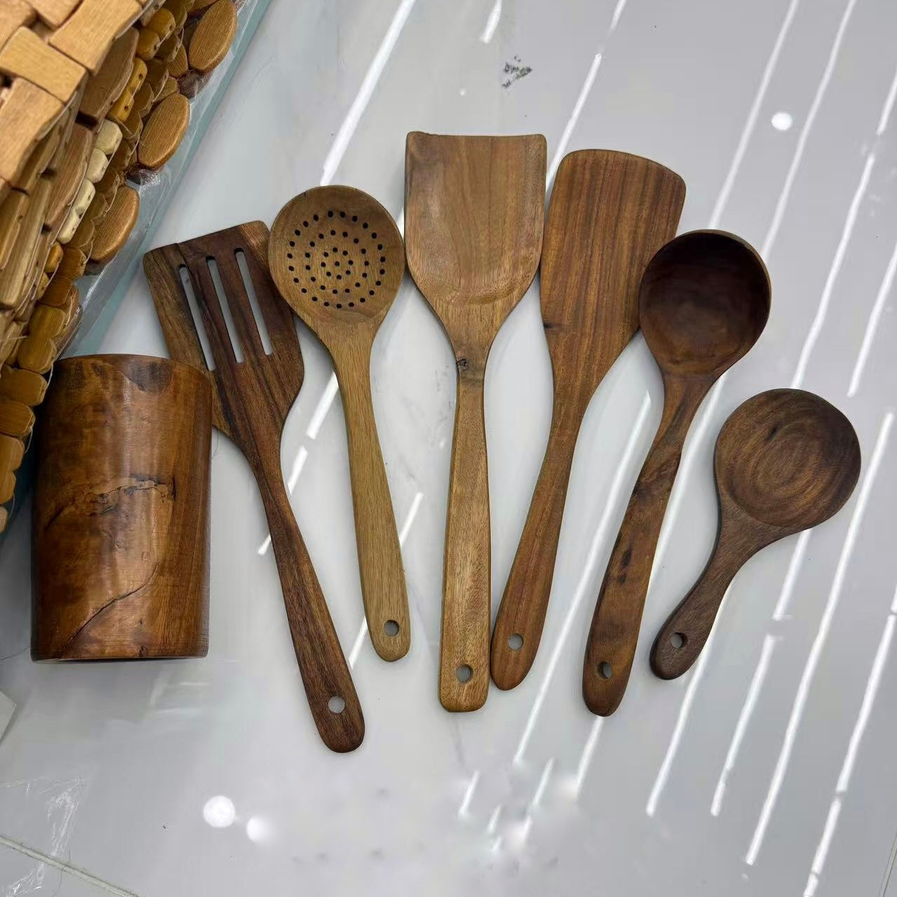 Acacia 7 Piece Utensil Set