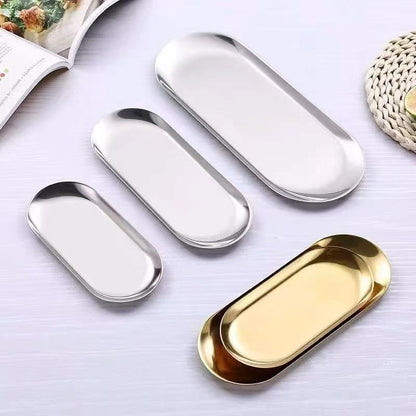 Stainless Steel Oval Serving Plate