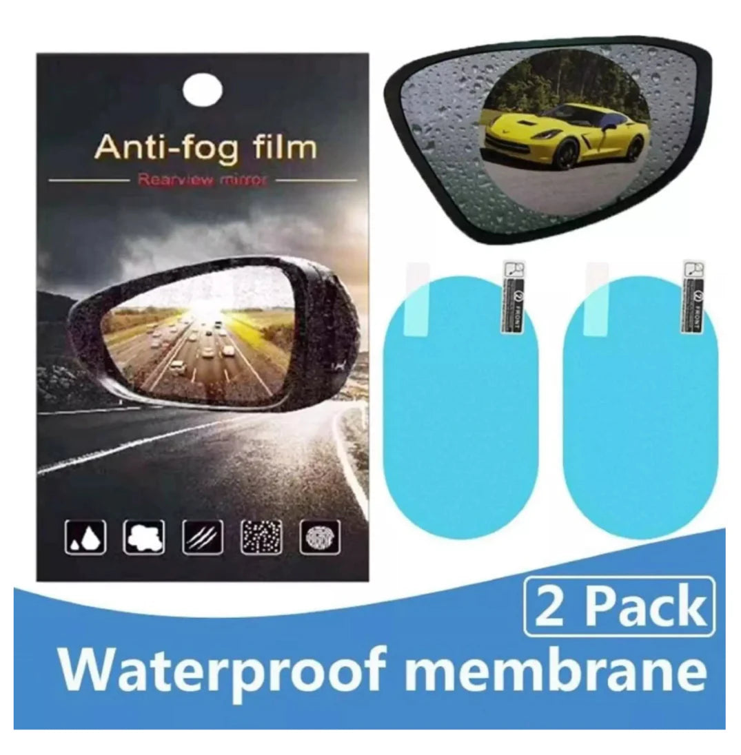 Waterproof Anti Fog Film Rain Proof Car Mirror for All Vehicles - Set of 2