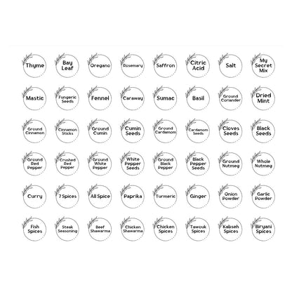 Spices Label Stickers