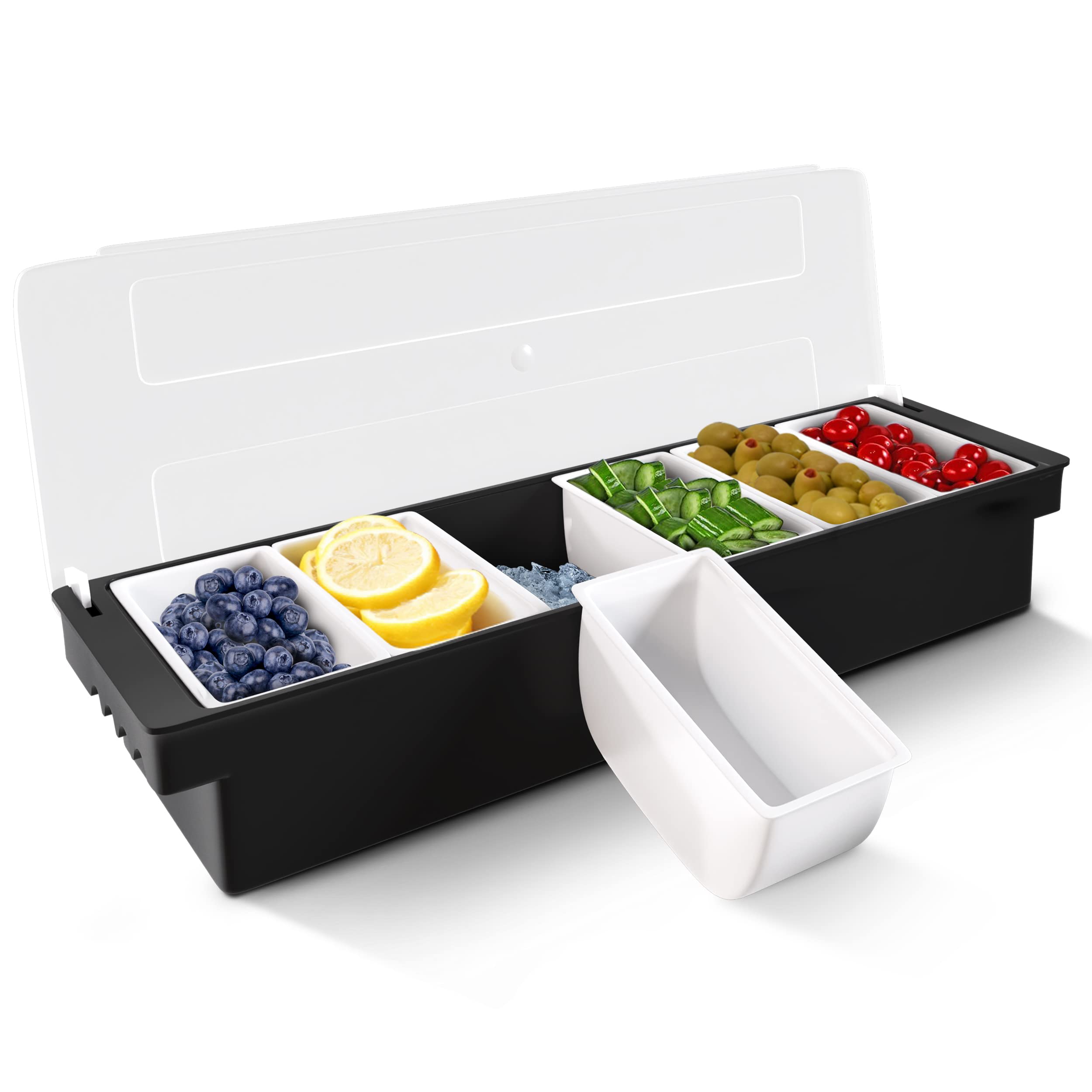 Plastic 6 Slot Condiment Box