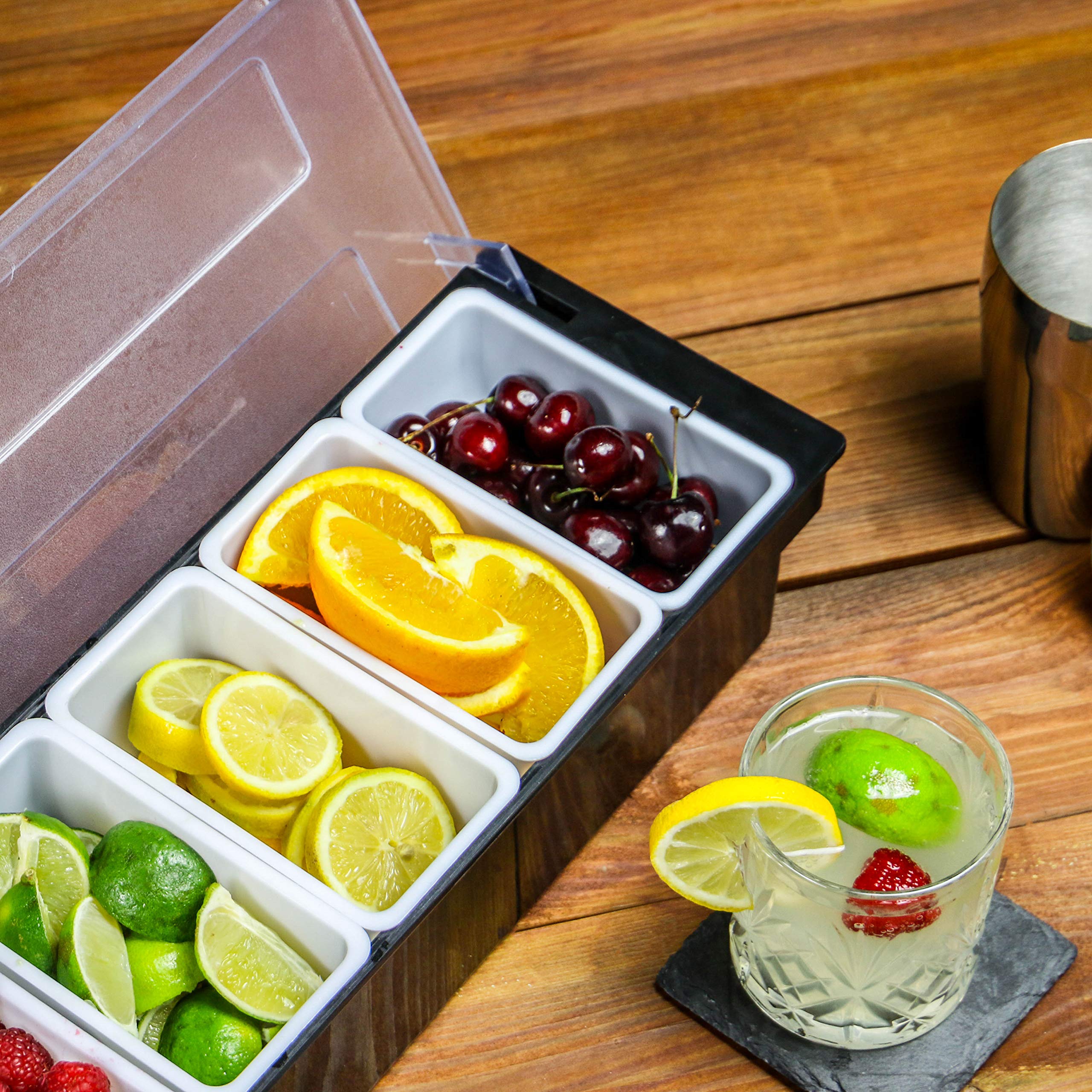 Plastic 6 Slot Condiment Box