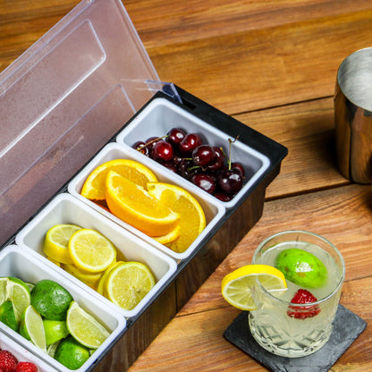 Plastic 6 Slot Condiment Box