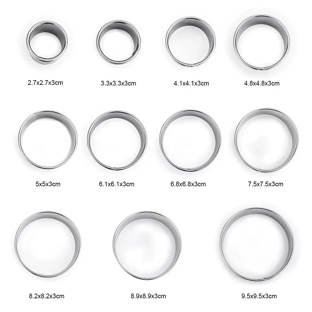 Round Dough Cutters 12Pc Set