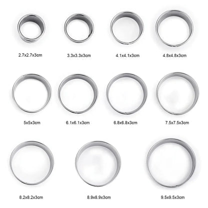 Round Dough Cutters 12Pc Set
