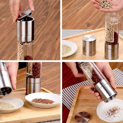 Stainless Steel Double Pepper Grinder