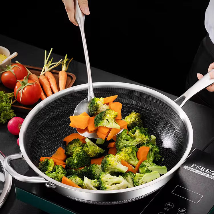 Stainless Steel Wok With Cover