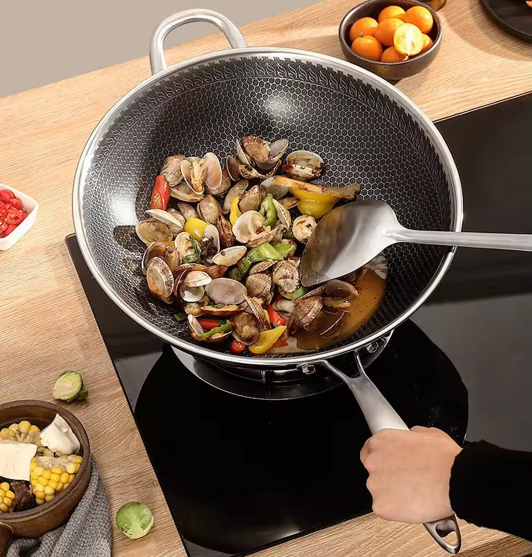 Stainless Steel Wok With Cover