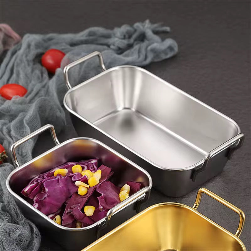 Stainless Steel Snack Serving Plate