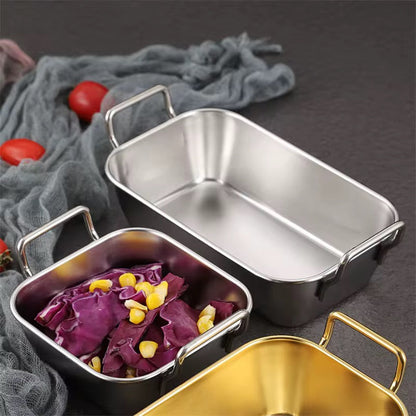 Stainless Steel Snack Serving Plate