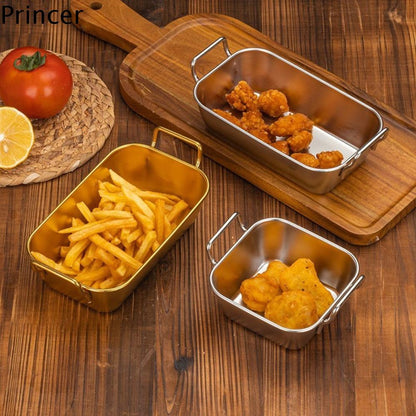 Stainless Steel Snack Serving Plate