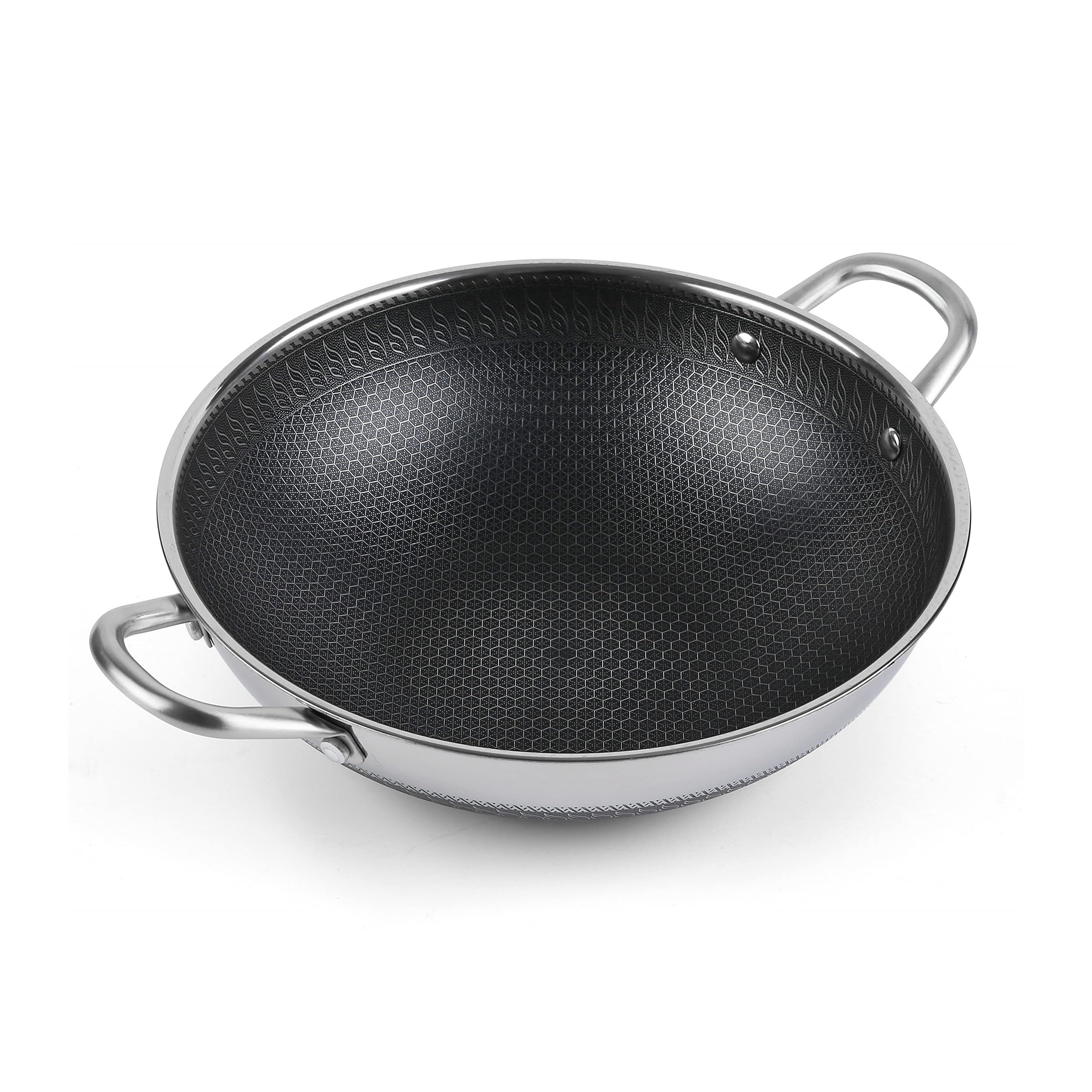 Stainless Steel Honeycomb Wok