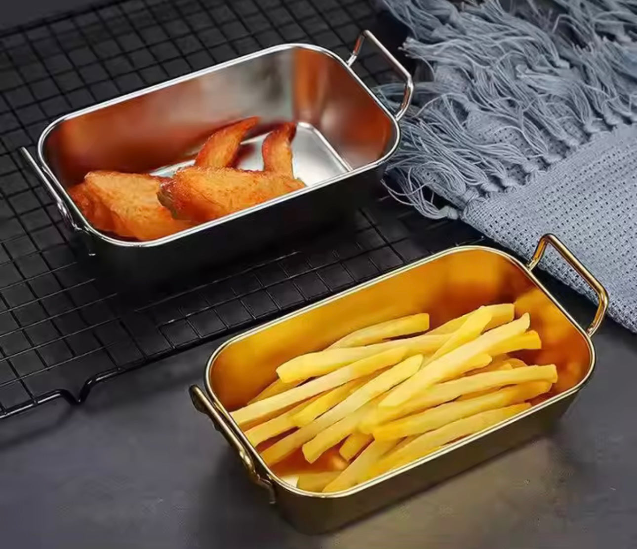 Stainless Steel Snack Serving Plate