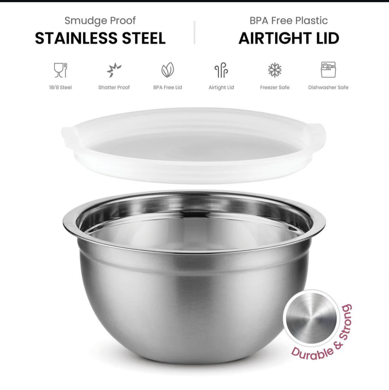 Stainless Steel Bowl Set 5pc Set