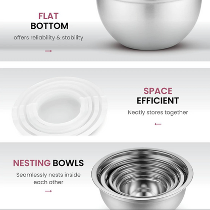 Stainless Steel Bowl Set 5pc Set