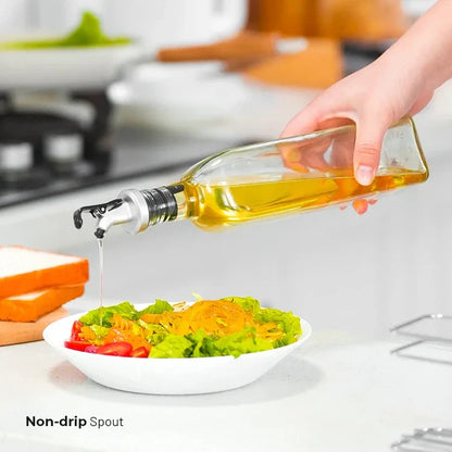 Glass Oil Cruets &amp; Funnel Set