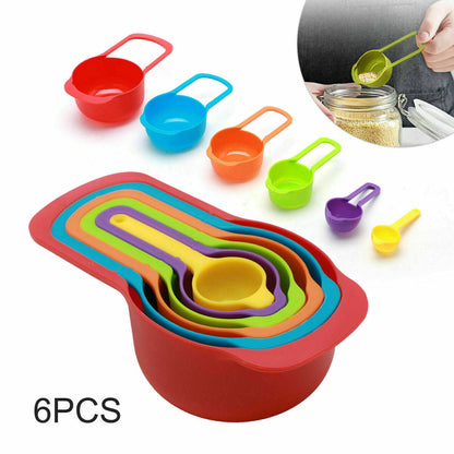 Plastic Stackable Measuring Cup &amp; Spoon Set