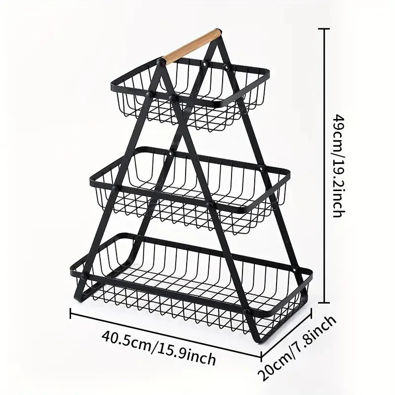 Three Tier Fruit Basket Organizer