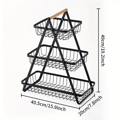Three Tier Fruit Basket Organizer