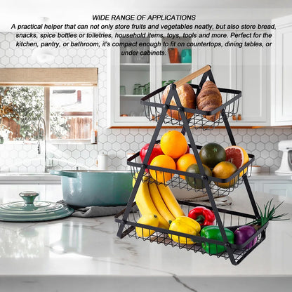 Three Tier Fruit Basket Organizer