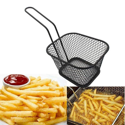 Black Square Fries Serving Basket