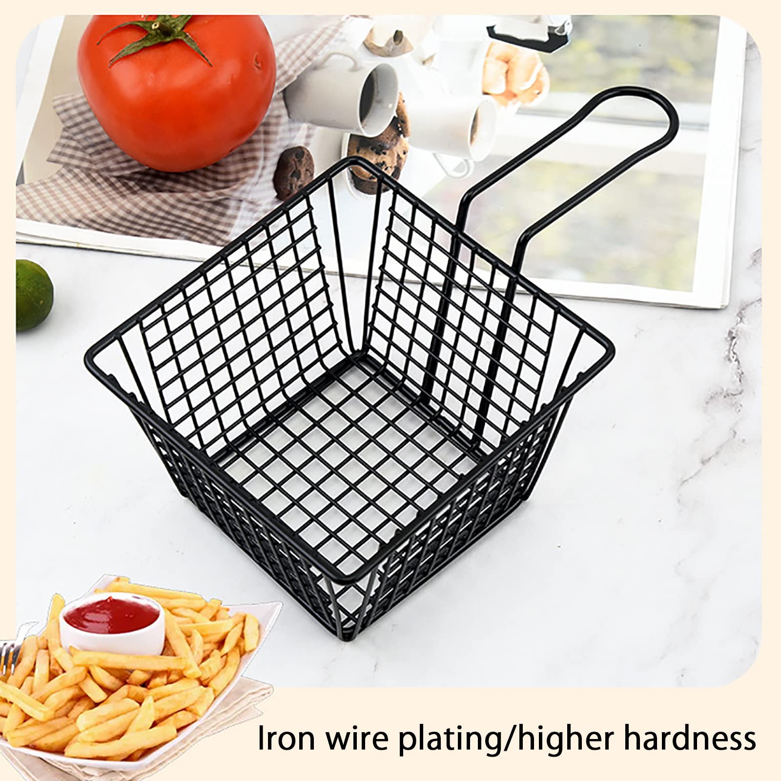 Black Square Serving Basket