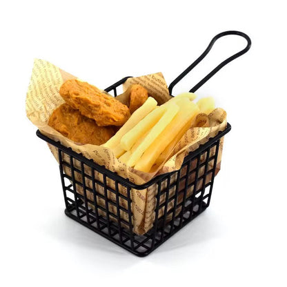 Black Square Serving Basket