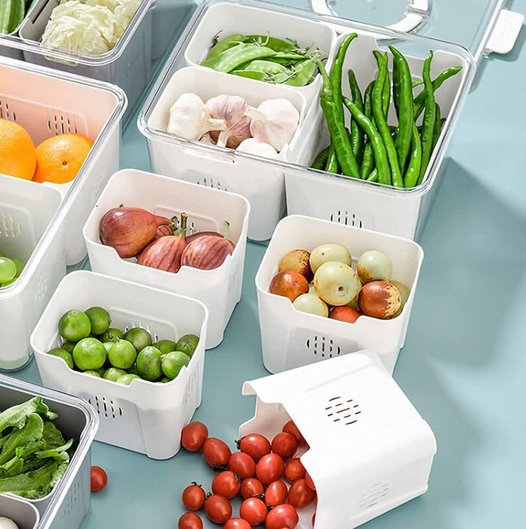 Acrylic 4 Compartment Fridge Organizer