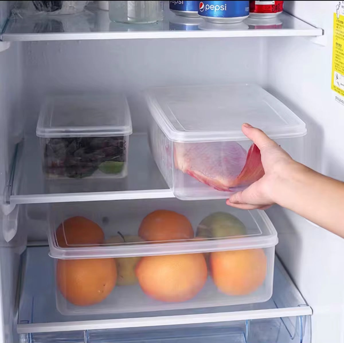 Plastic Rectangular Crisper 6 Piece Set