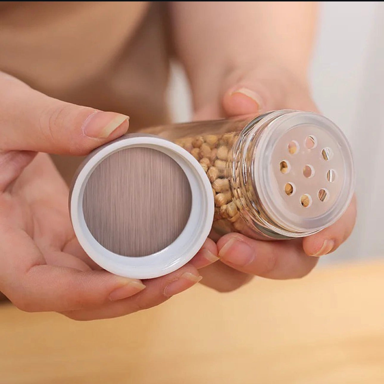 Round Glass Spice Jar