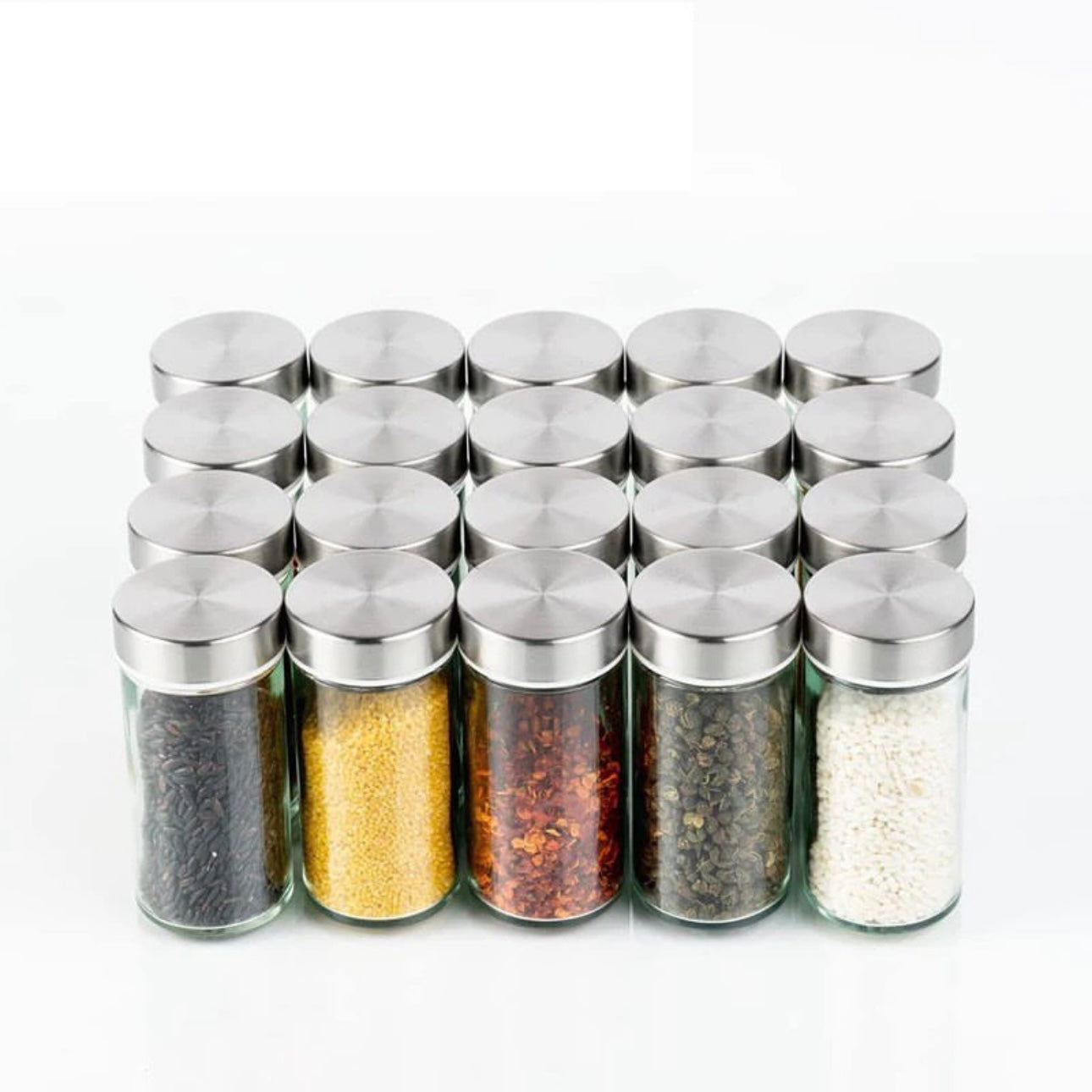 Round Glass Spice Jar