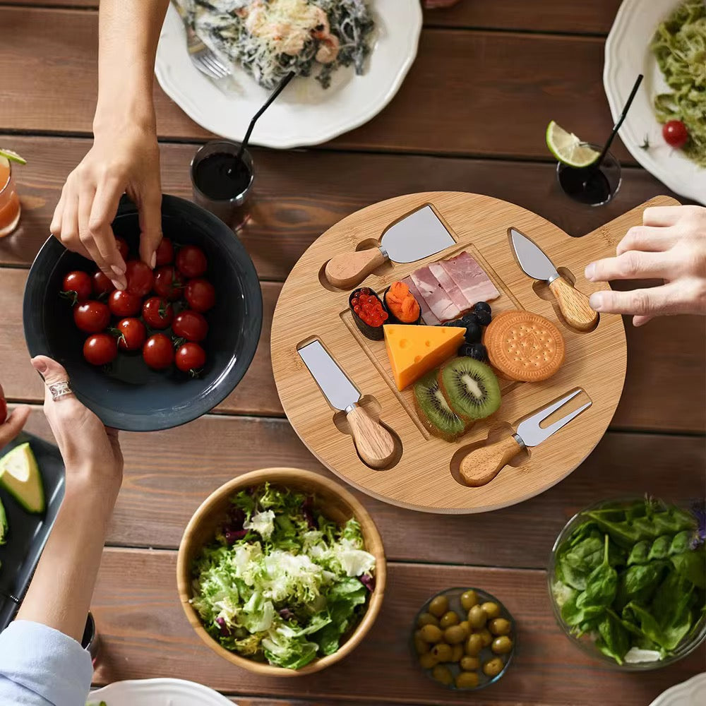 Round Bamboo Charcuterie Board