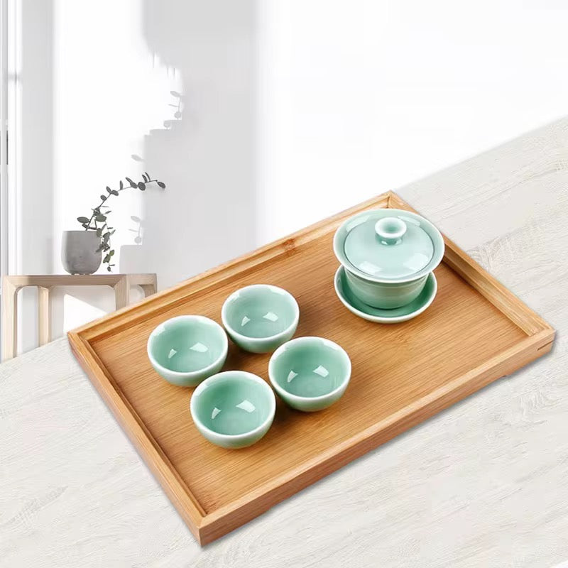 Wooden 3 Piece Tray Set