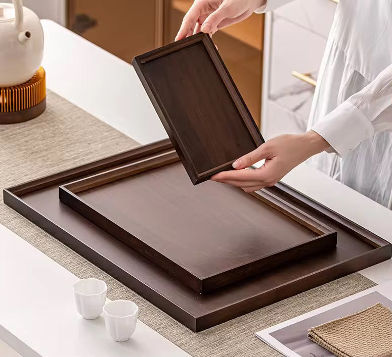 Wooden 3 Piece Tray Set