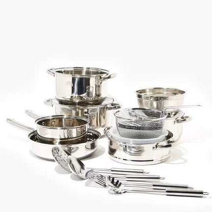 Stainless Steel 18 Piece Cookware Set