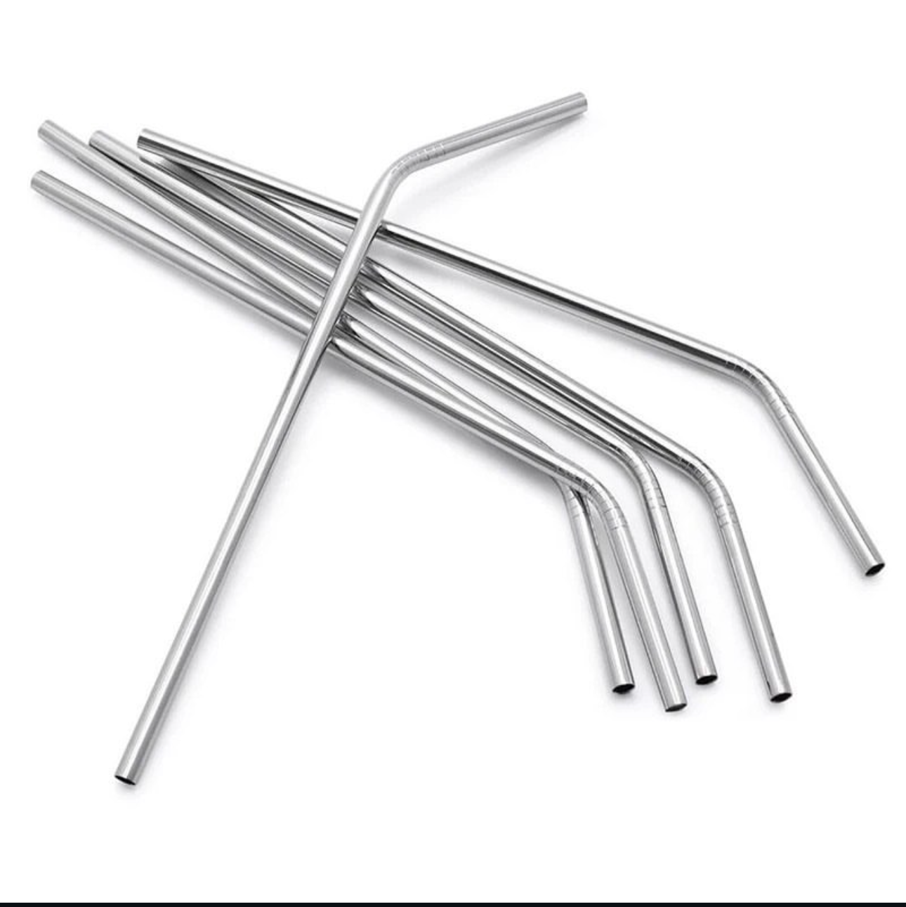 Stainless Steel Curved Straw Set