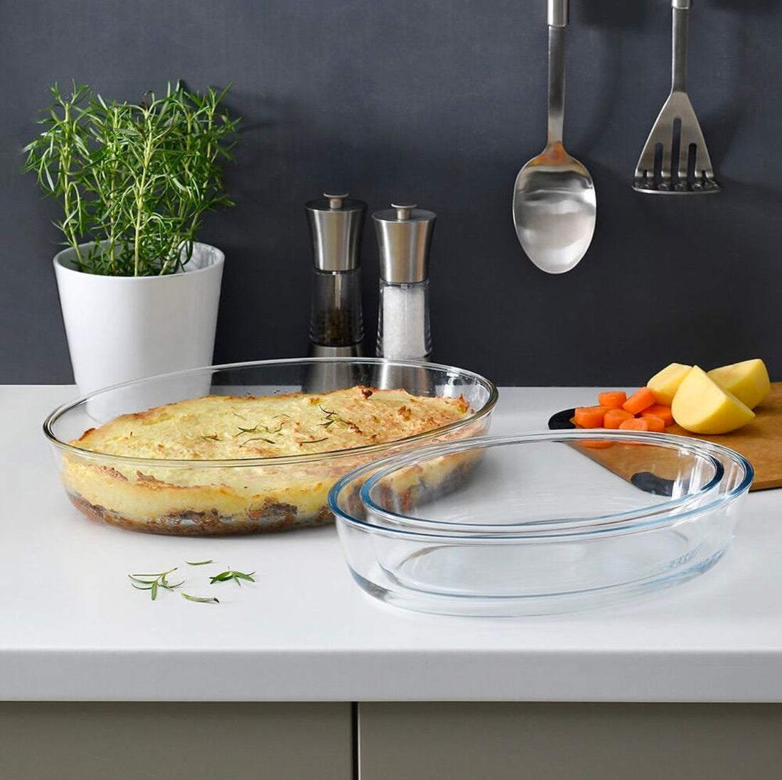 Oval Glass Oven Dish 3 Piece Set