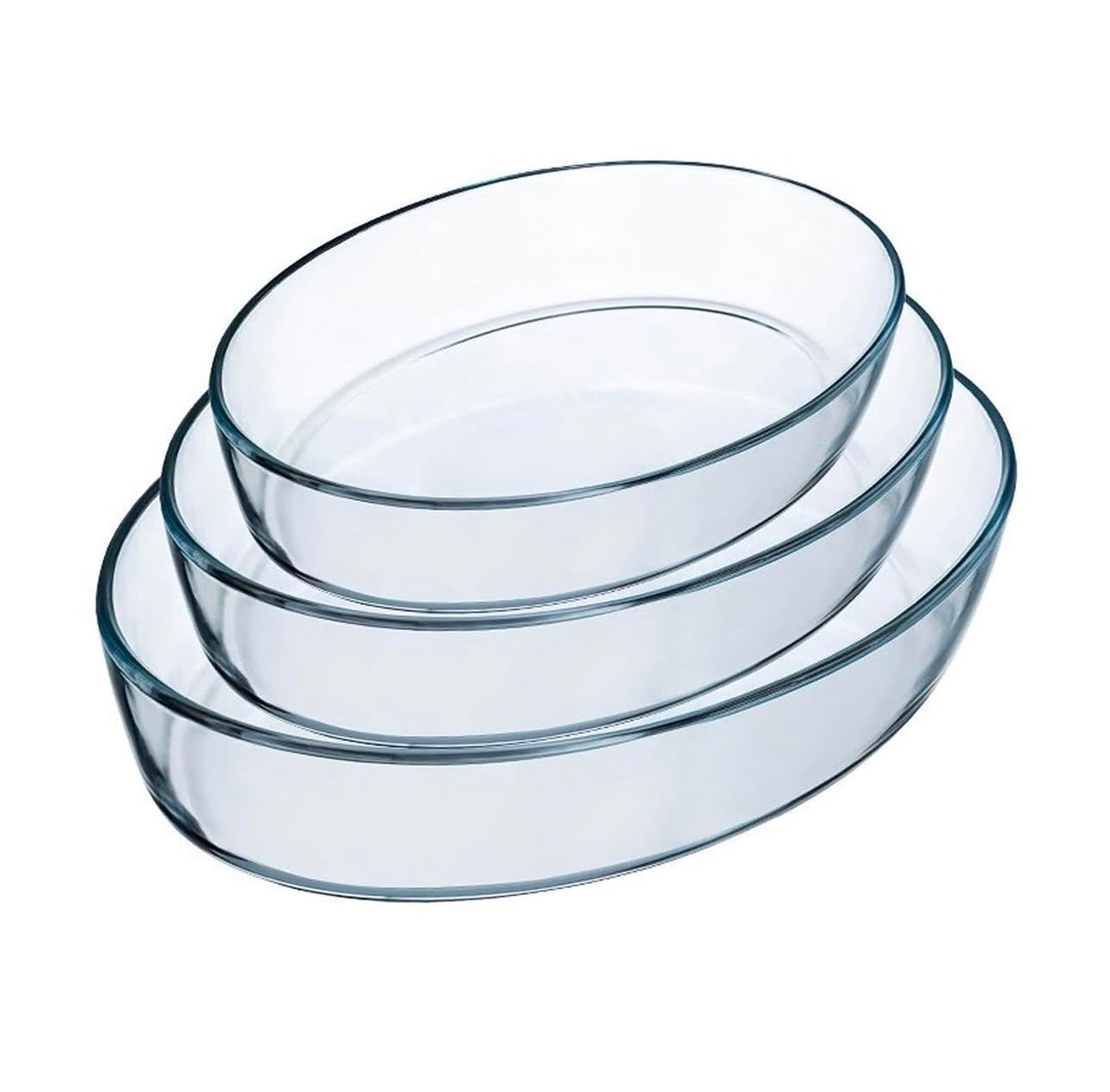 Oval Glass Oven Dish 3 Piece Set