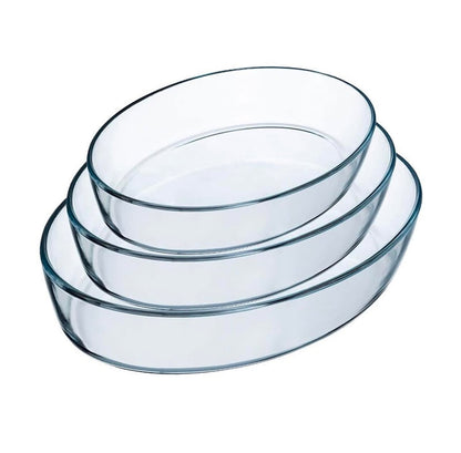 Oval Glass Oven Dish 3 Piece Set