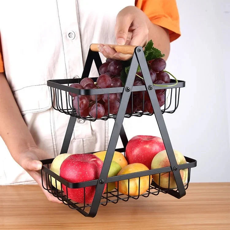 Two Tier Fruit Basket Organizer